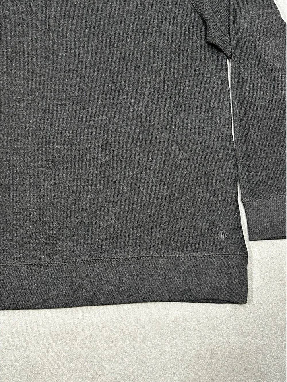 Banana Republic Men’s XL Quarter Zip Pullover Sweater Gray Cotton Blend